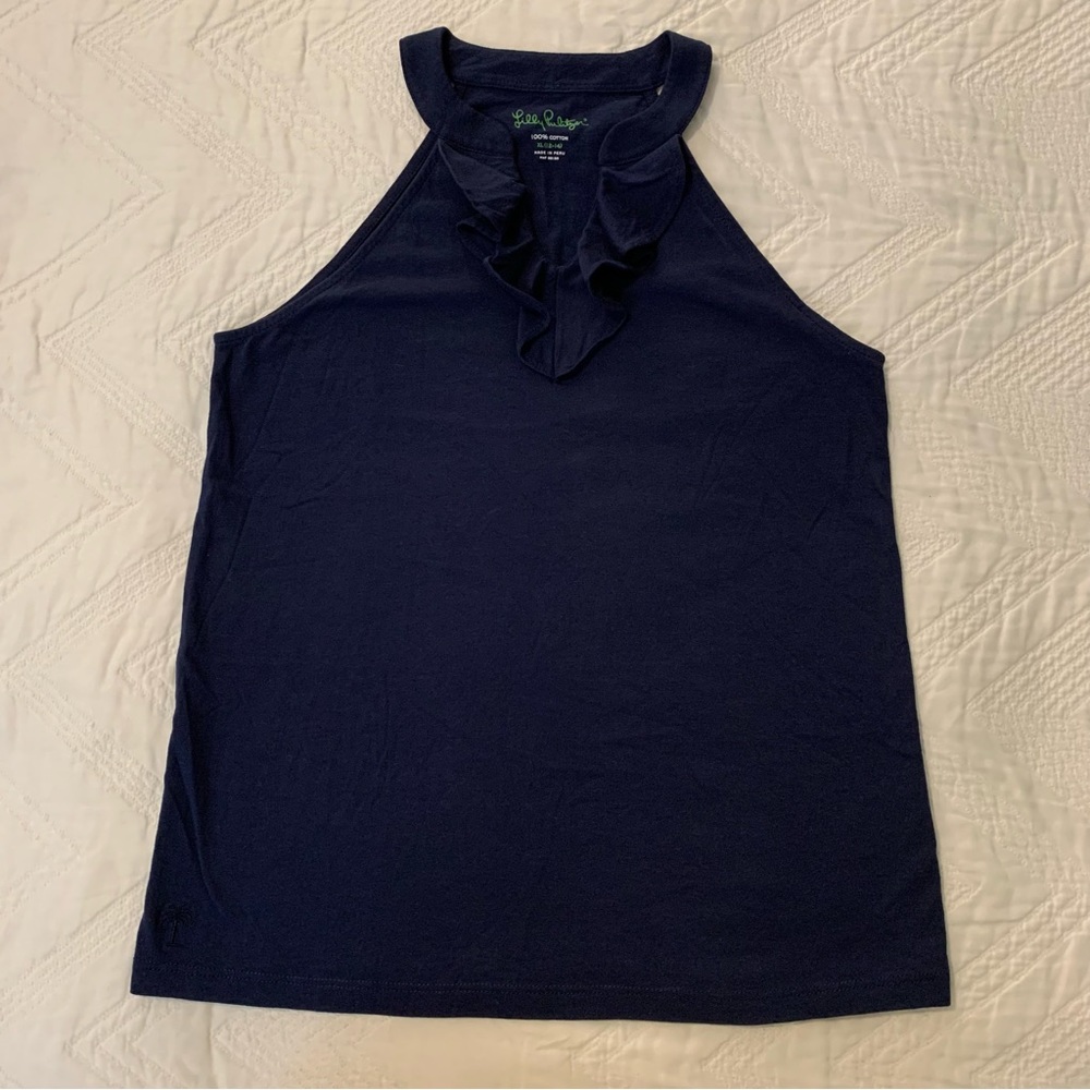 Lilly Pulitzer ruffle tank top sz XL 12-14 - Picture 5 of 5